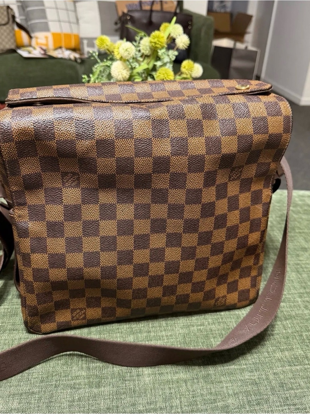 Louis Vuitton Naviglio Damier Ebene Messenger Crossbody Bag